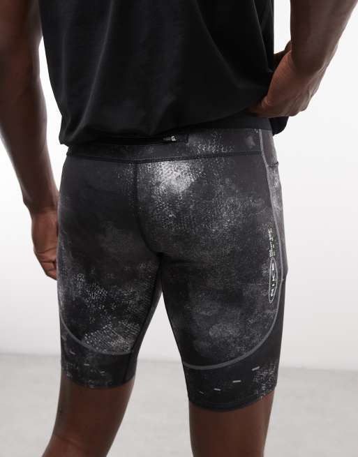 Nike Running Dri-Fit tight shorts in gray print, 5 of 5