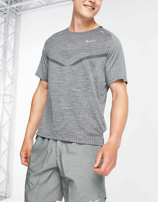 nike grey running top
