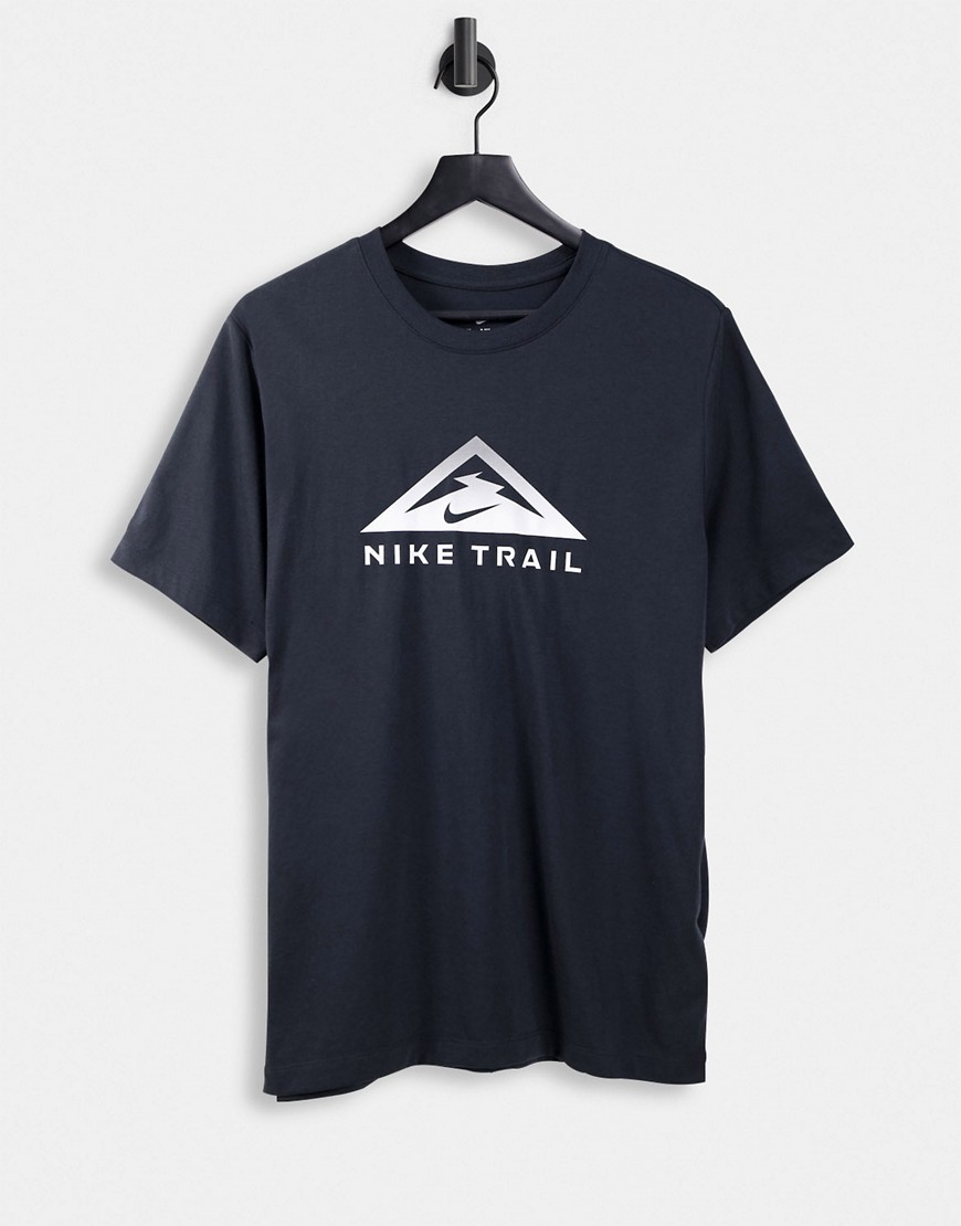 Nike Running Dri-FIT Trail boyfriend t-shirt in black