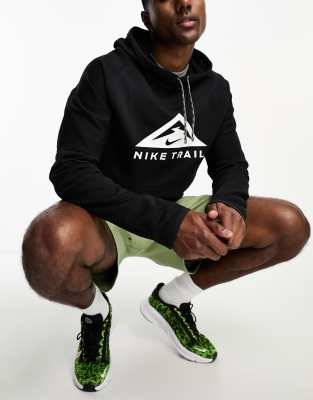 Shop Nike Dri-fit Trail Hoodie In Black