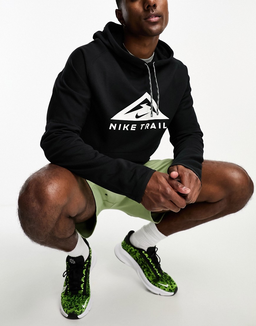 Shop Nike Dri-fit Trail Hoodie In Black