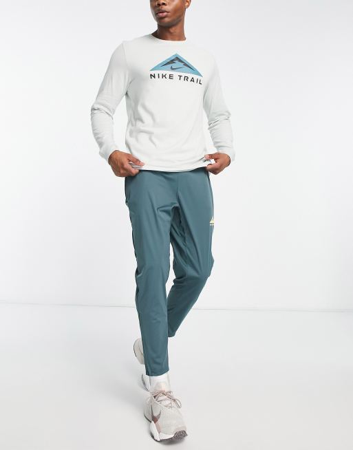 Nike Running Dri-FIT Trail long sleeve top in gray