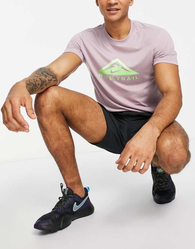 Nike Running Dri-FIT Trail t-shirt in dusty lilac