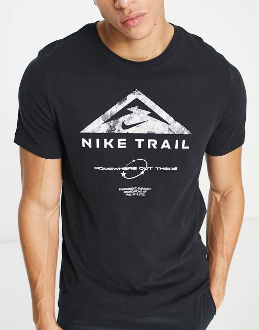 Nike Running Dri-FIT Trail top in black | ASOS