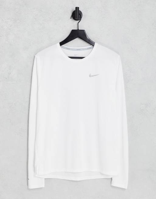 Nike white long shop sleeve running top