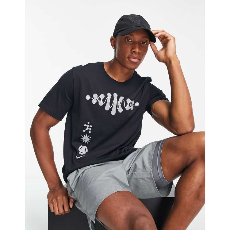 Nike Running Dri-FIT Wild Run logo T-shirt in black | ASOS