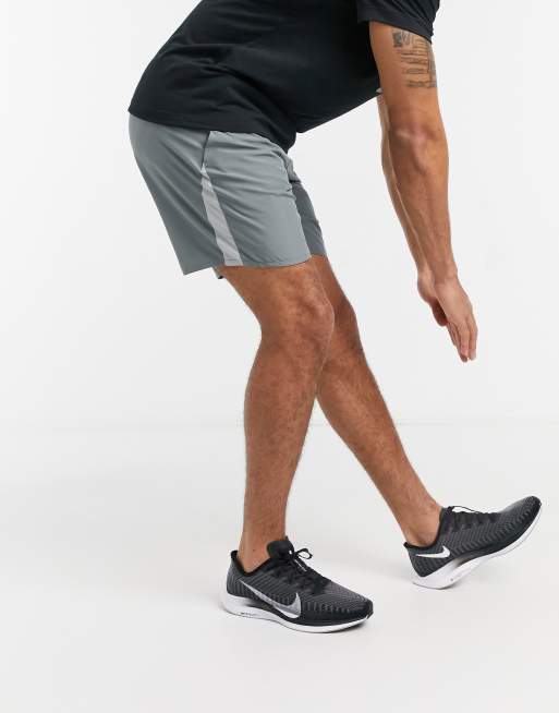 Nike Running Dry 7 inch shorts grey ASOS