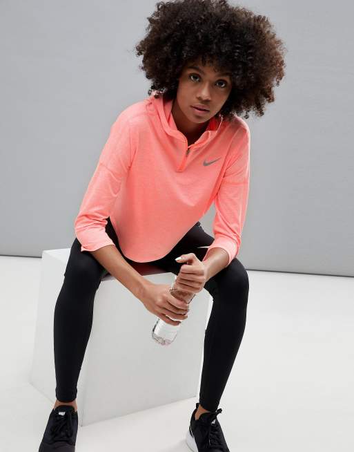 Nike element zip hot sale cropped running hoodie