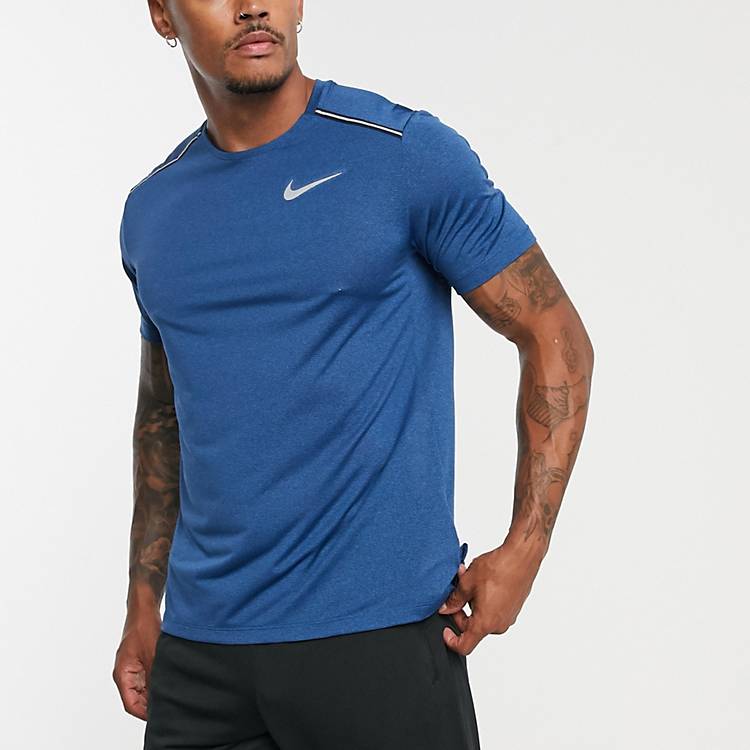 Ontdooien, ontdooien, vorst ontdooien zege Ashley Furman Nike Running - Dry Miler - T-shirt in blauw | ASOS