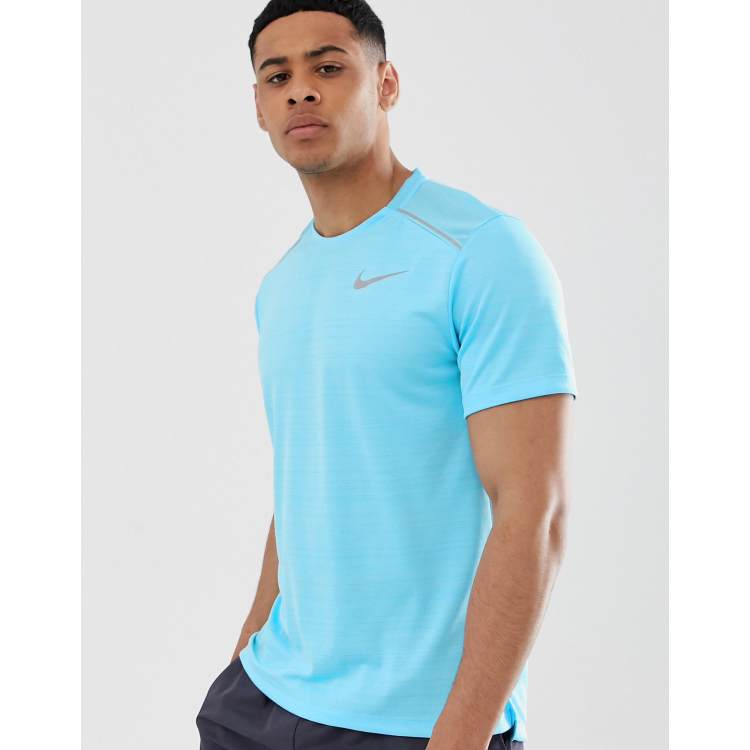 Nike dri fit miler blue t shirt sale