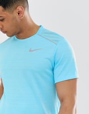 nike miler t shirt light blue