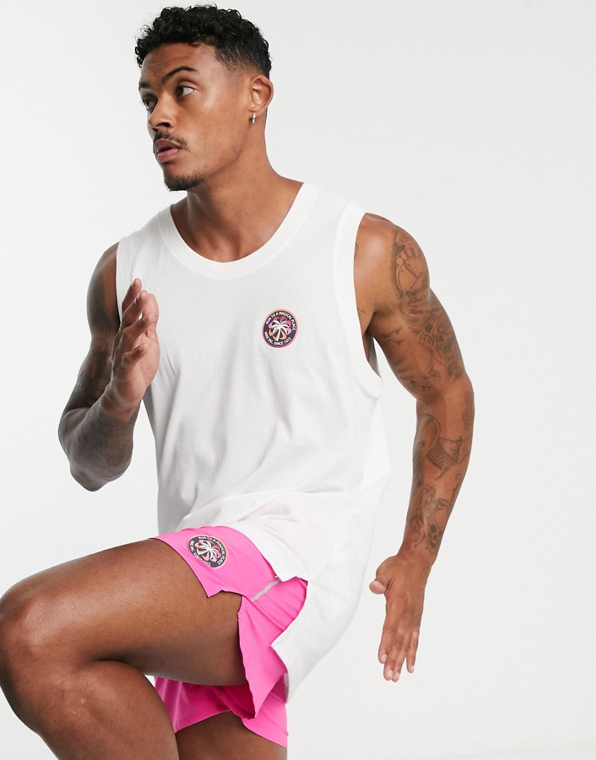 Nike Running - Dry wild - Hardloophemd met print op de voor- en achterkant-Wit