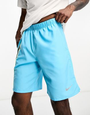 Nike Running D.Y.E. Challenger shorts in blue - ASOS Price Checker