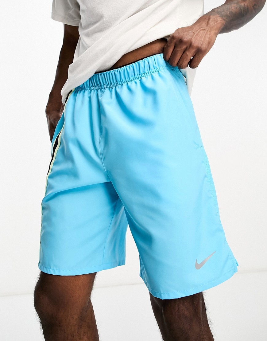 Nike Running D. Y.E. Challenger shorts in blue
