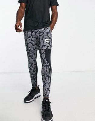 Nike Running DYE Stride Dri-FIT printed joggers in grey - ASOS Price Checker