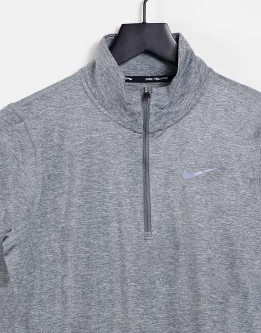 Nike Running Element 1/4 zip top in grey, 3 of 4