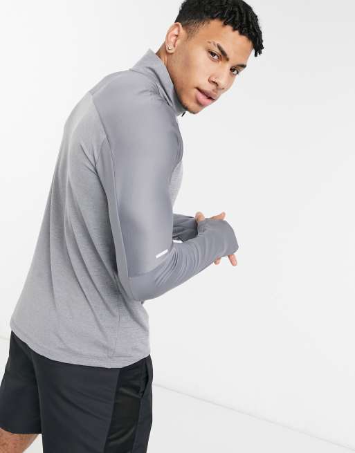 Nike grey half zip 2024 mens