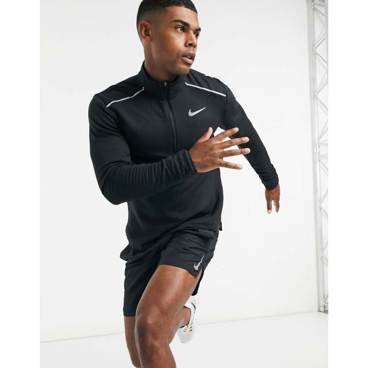 Nike Running Element 3.0 half zip top in black