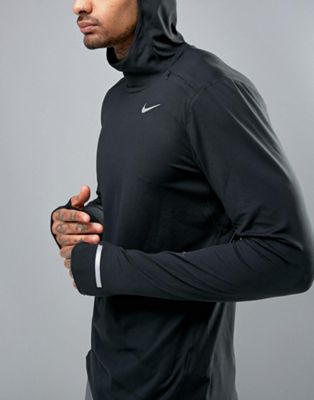 Nike - Running Element 803877-010 - Felpa con cappuccio nera in tessuto  Dri-FIT | ASOS