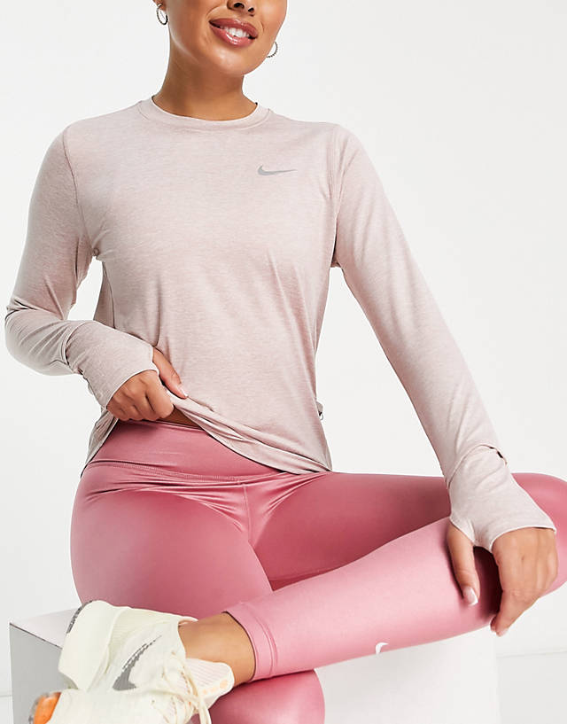 Nike Running - element dri-fit crew in light pink
