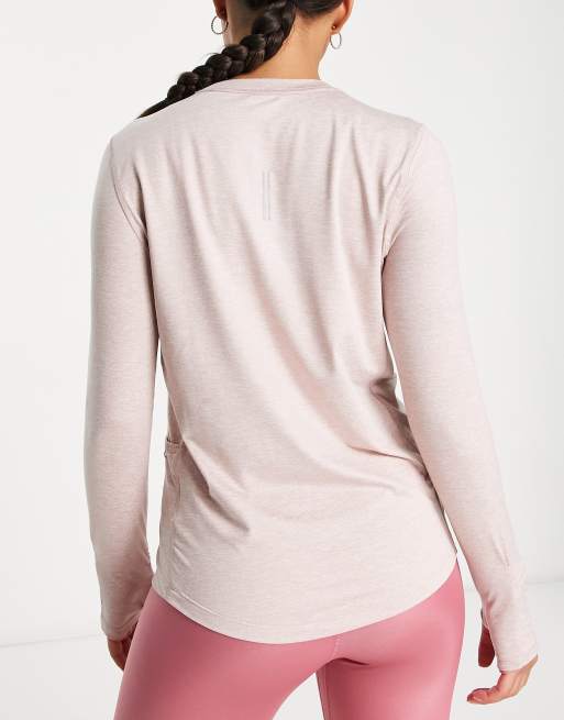 Nike Running Element Dri-FIT crew in light pink