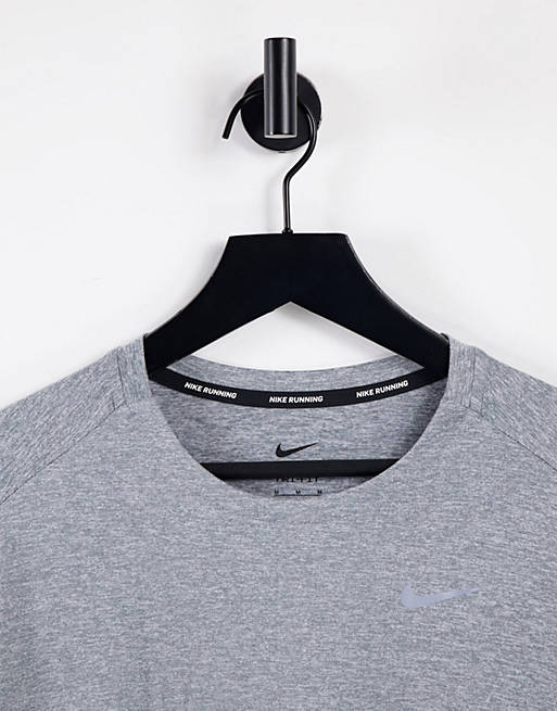  Nike Running Element Dri-FIT crew neck in grey marl 