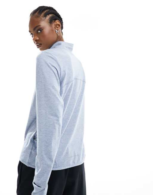 Nike Running - Element Dri-FIT - Giacca mid layer a maniche lunghe azzurra con zip corta, 4 di 4