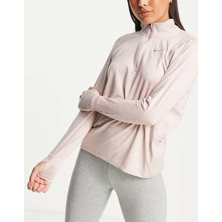 Nike pink element half hotsell zip top