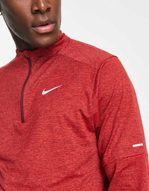 Nike red best sale element half zip