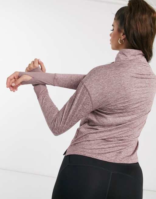 Nike Running Element half zip in mauve | ASOS