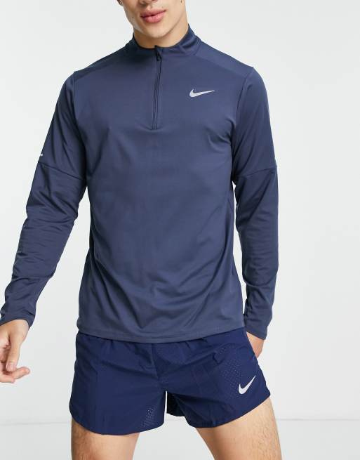 Nike element half zip blue hotsell