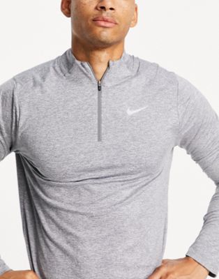 Nike Running Element half zip sweat in grey marl