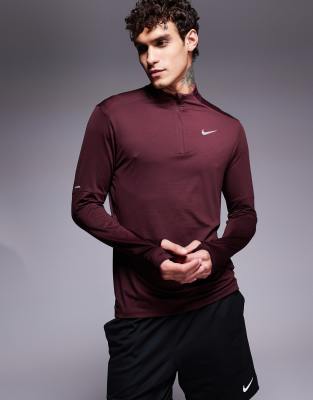 Element half zip sweatshirt in burgundy-Red