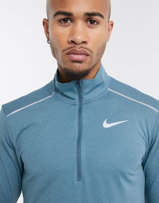Nike Running Element half zip top in blue | ASOS