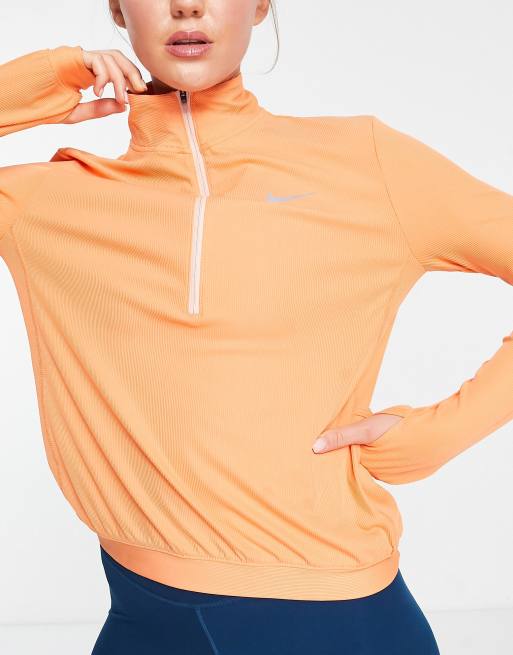 Women's Recycled 1/4 Zip Running Top (Coral)