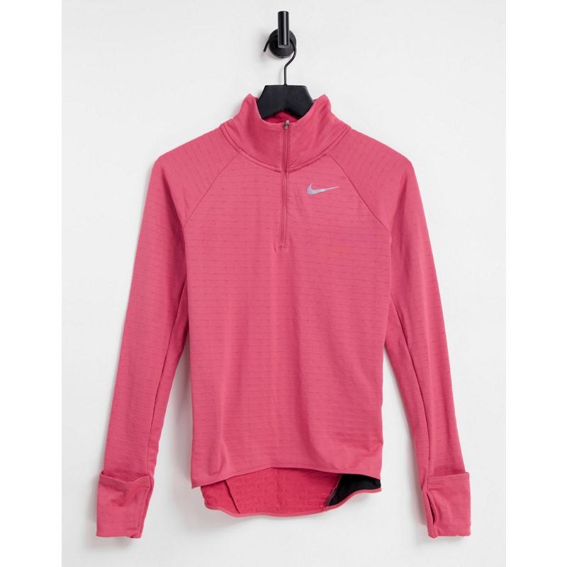 Activewear Donna Nike Running - Element Therma-FIT - Top con cerniera lampo corta colore rosa