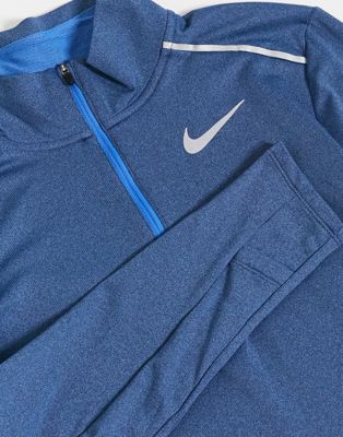 nike running element top in blue