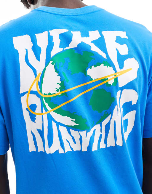 Nike Running - Energy - T-shirt à imprimé en tissu Dri-FIT - Bleu, 3 de 4