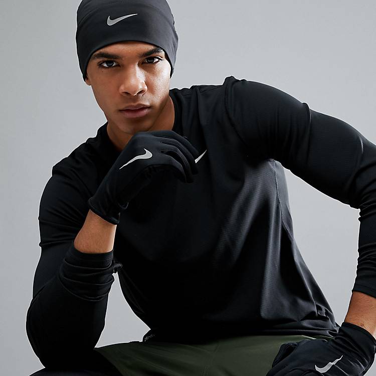 Nike Running - Ensemble bonnet et gants - Noir RC.37-082B