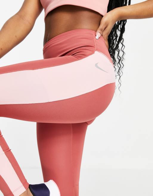 Nike Running epic fast tight 7/8 leggings in rust