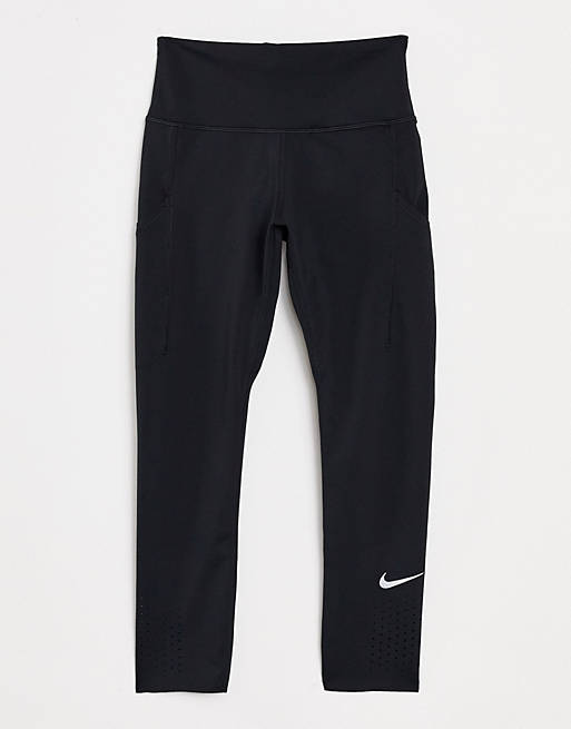 Trousers & Leggings Nike Running Epic Luxe cropped leggings in black 