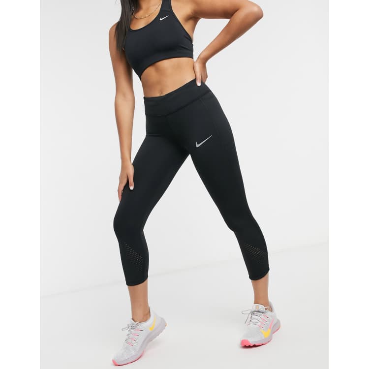 Nike Women's Epic Lux Tight Crop Running Pants (Navy, X-Small) 