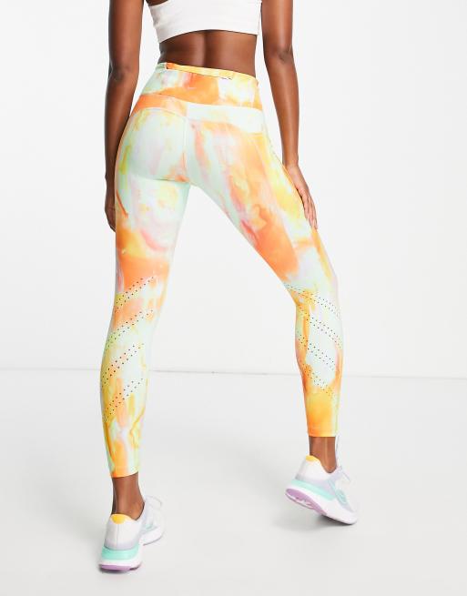 Nike Running - Epic Luxe - Leggings alla caviglia blu slavato a vita medio alta, 2 di 4