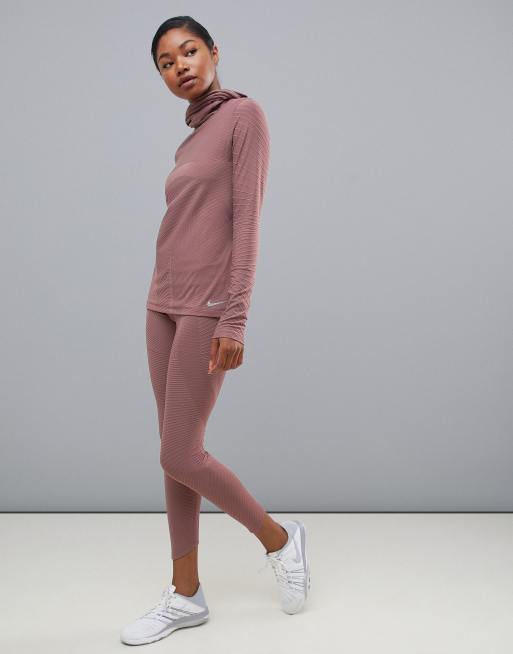 Buy Luxe Ribbed Leggings, MAUVE