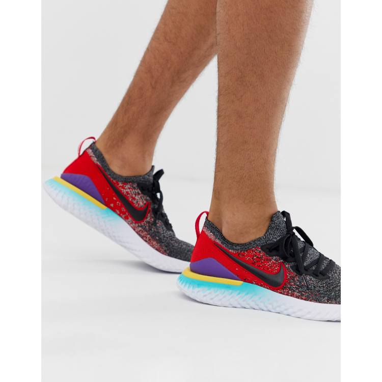 Nike Running Epic React Flyknit 2 Schwarze Sneaker ASOS