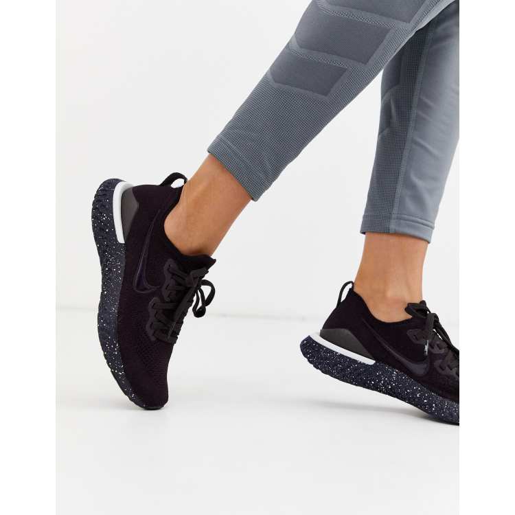 Epic react hotsell flyknit 1 black