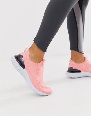 pink slip on sneakers
