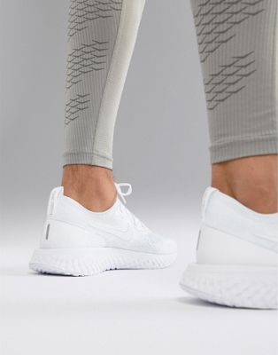 nike running epic react sneakers in white