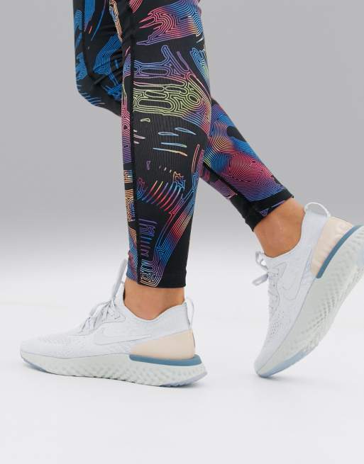Nike Running Epic React In Grey And Pink | ASOS