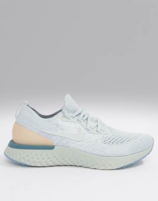 nike running epic react in grey and pink